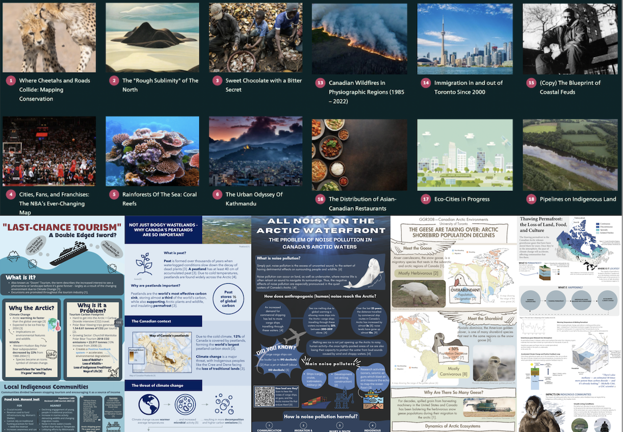 Undergraduate Highlight: GGR172 Story Maps and GGR308 Infographics